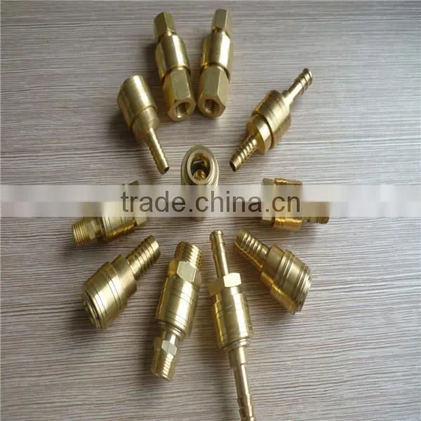 1/8 1/4 1/2 3 way german type brass quick connector,brass fitting