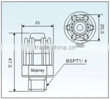 ABS plastic washing or drying circle compressed air nozzle