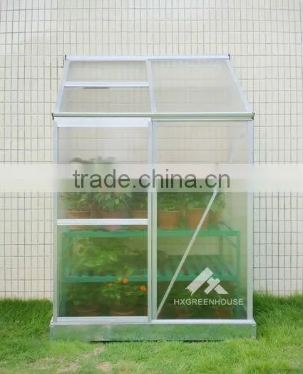 Low cost halls popular lean-to plastic cover mini indoor greenhouse for tomato flower for sale HX64312