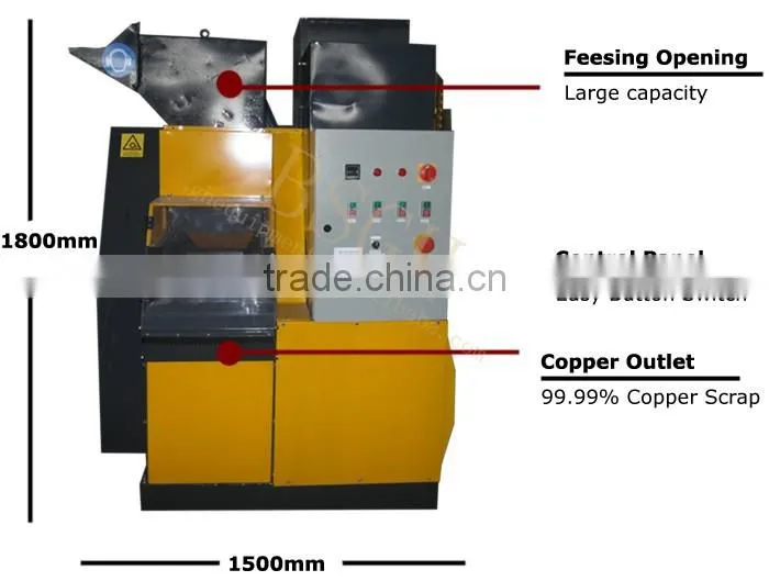 Scrap copper wire and Copper cable Granulator