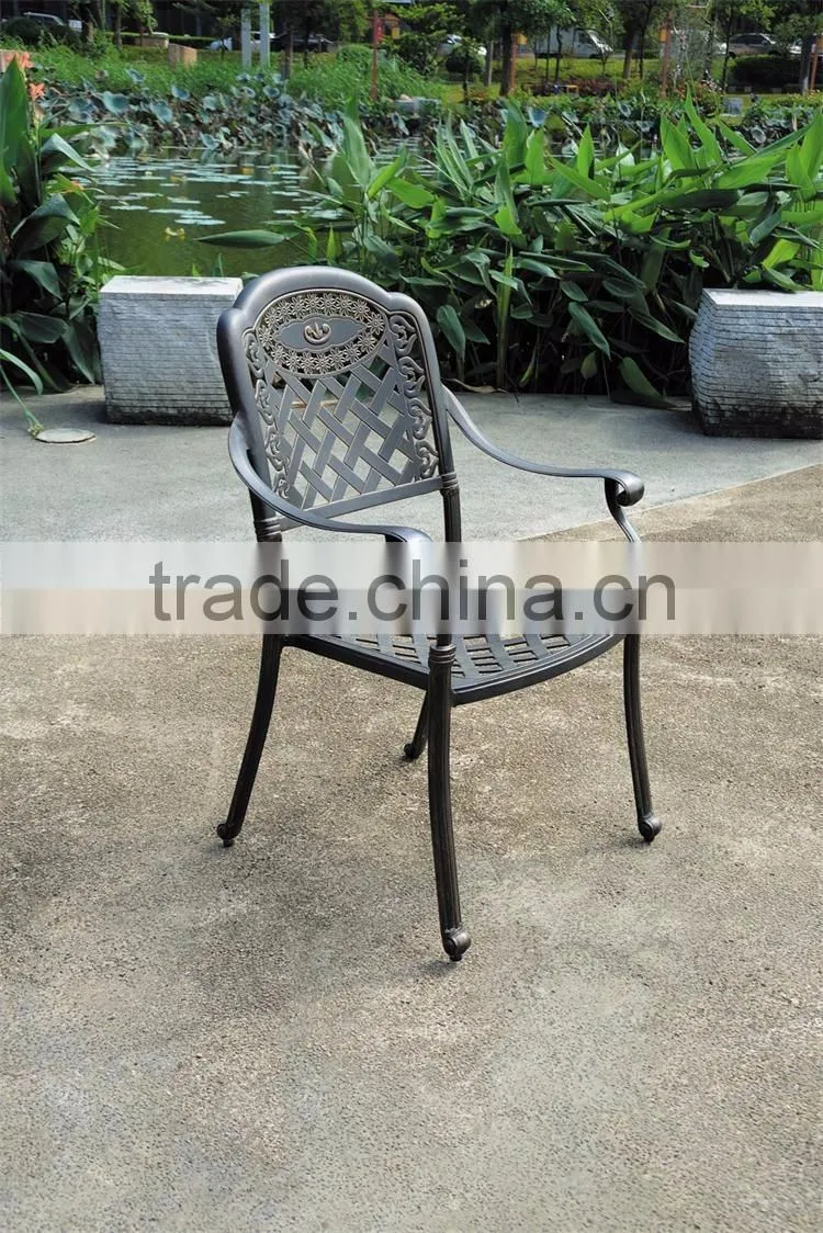 Aluminum coffee shop furniture table and chairs