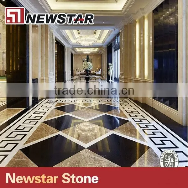 Newstar hotel and villa waterjet marble border,waterjet marble