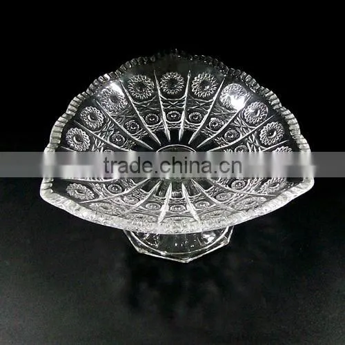Round exquisite glass plate transparent glass fruit plate wholesale