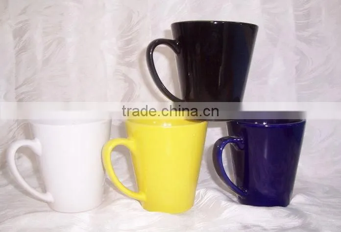 V-shape ceramic mug with high quality