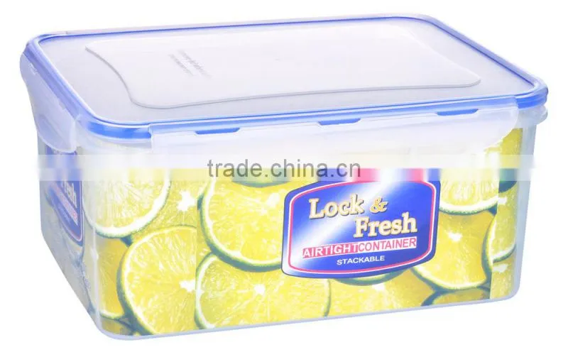 4000ml clear plastic vacuumfood box/BPA free container/fresh food box/vacuum seal food box
