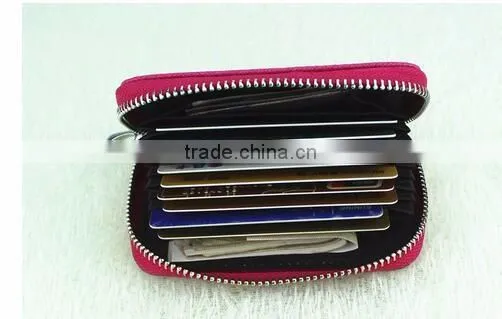 cy278 Genuine leather card holder slim wallet card wallet double Organ card package gift card holder