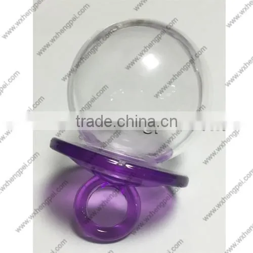 Cleverish portable cute transparent sugar ring plastic storage jewelry wedding box kit