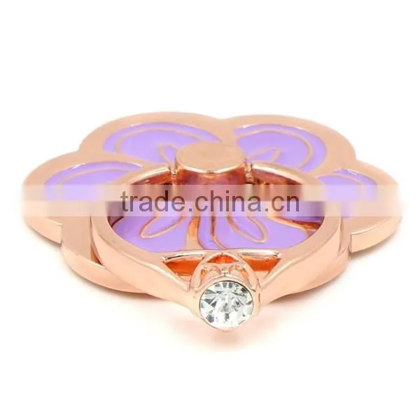 Universal 360 Degree Flower Shape Metal Smartphone Finger Stand Holder