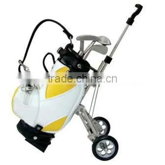 hot sale Creative Christmas gifts w/3 Pens Mini Golf Cart Pen Holder