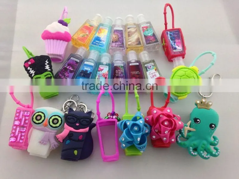 High Quality Scented Ethanol-based Antiseptic Hand Disinfectant with Cute Designs Portable Silicone Holders