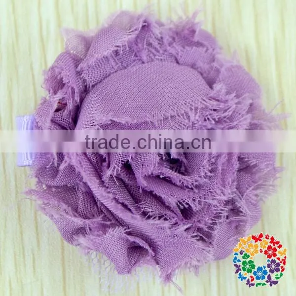 Baby Girl Alligator Hair Clip with Shabby Flower Rose Christening Wedding Infant Hair Accessories Headwear