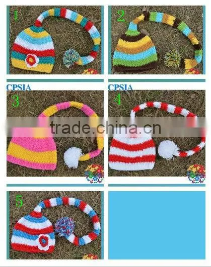 Crochet Hat Wholesale Jesters cap have 5 design Crochet Baby Cap