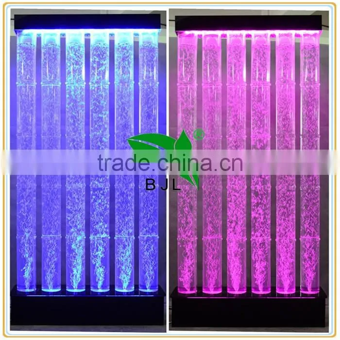 Interior decor ideas LED water bubble tube wall