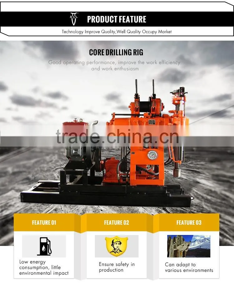 Well drilling machine with hydraulic system XY-200
