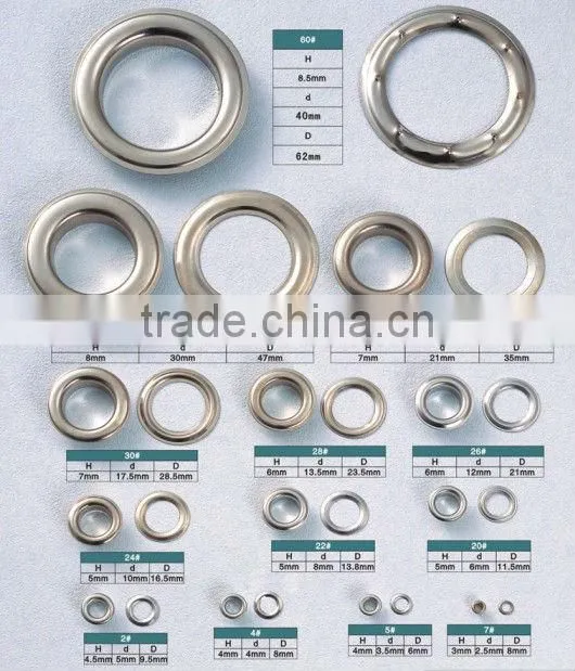 KMJ-2103 fashionable style metal grommet eyeles with high quality