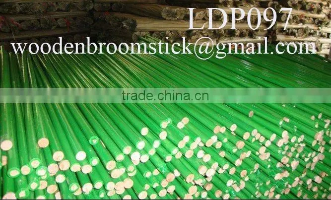 Wooden mop handle with PVC coated