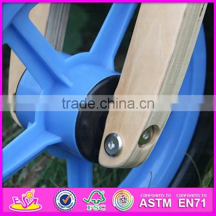 2016 top sale kids wooden bike bicycle,high quality child wooden bike bicycle W16C133