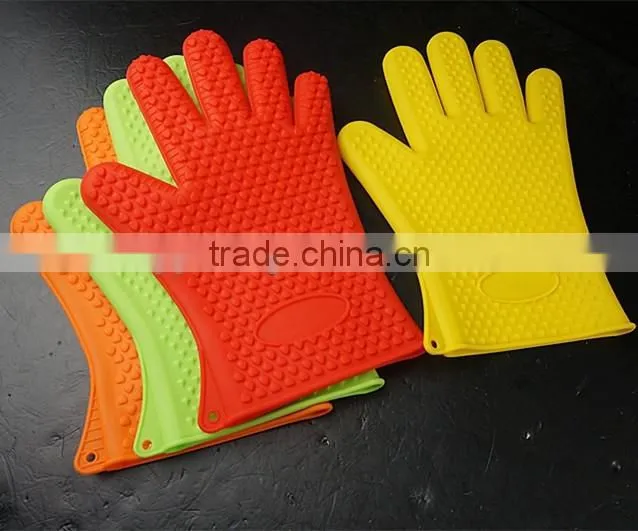 11030 Silicone Heat Resistant Grilling BBQ Gloves for Cooking, Baking, Smoking & Potholder