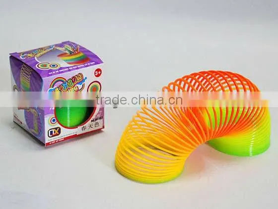 spring toy bouncing with light