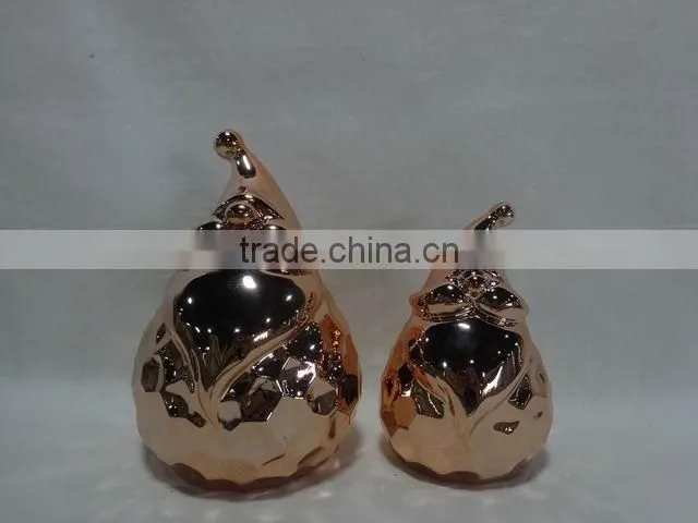 plating porcelain apple shape decorations holiday decorations