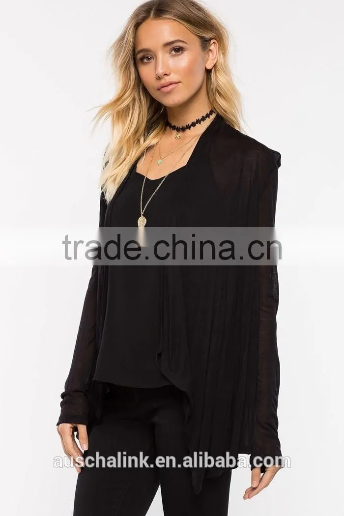 new arrival lightweight female trendy beautiful black cardigan