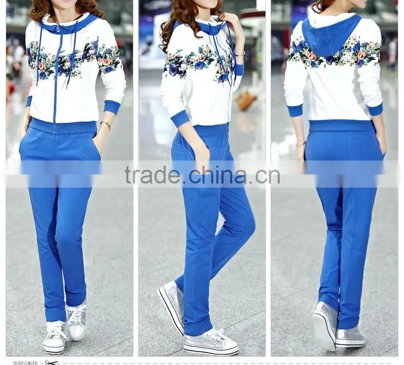 women casual clothing sets jogging printing track suit home dress OEM china