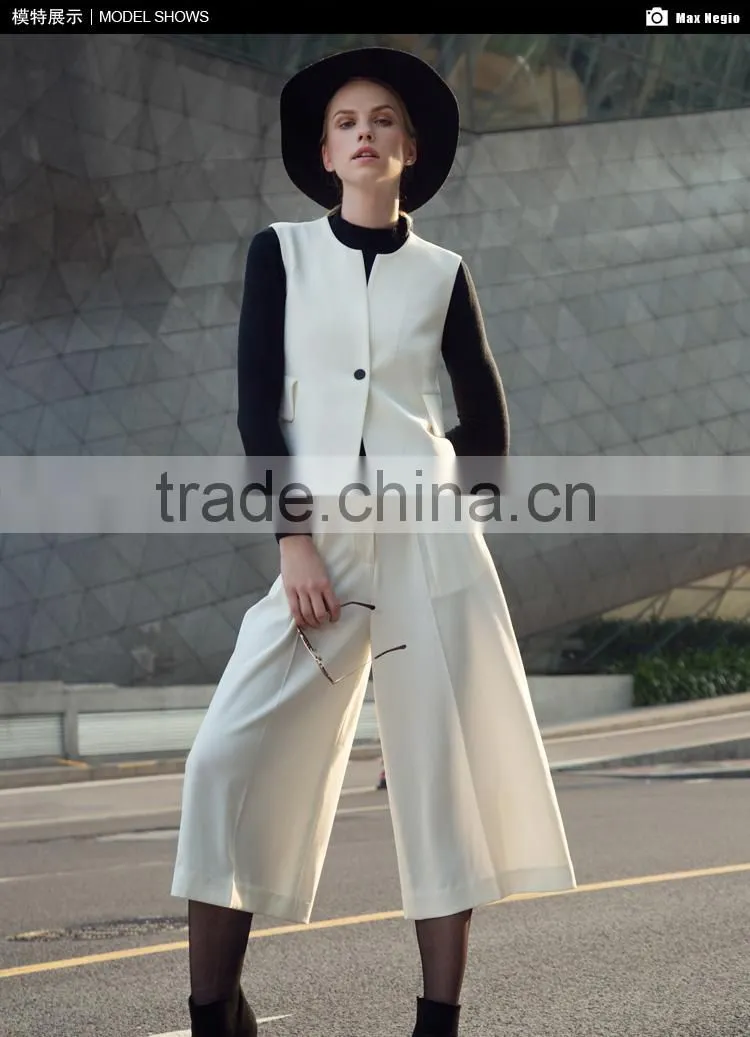 guangzhou garment factory formal casual wear high end ladies fashion pants 2016