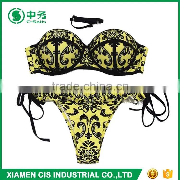 2017 Latest Design Hot Sexy Swimwear Women Printed Bikini