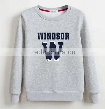 customized design crewneck pullover fleece TC65/35 cheaper hoodies/sweatshirt