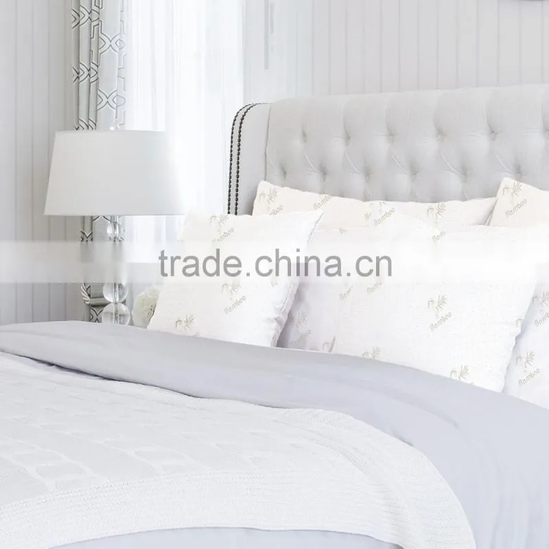 Shredded Memory Foam with Removable Bamboo Pillow Cover Case