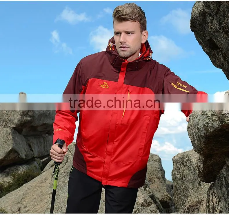 3 In 1 Winter Warm Waterproof Customized Size Outdoor Jackets For Men