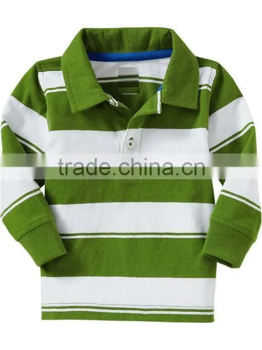 BOYS CUT & SEW SHORT SLEEVE POLO T SHIRT WITH WOVEN COLLAR