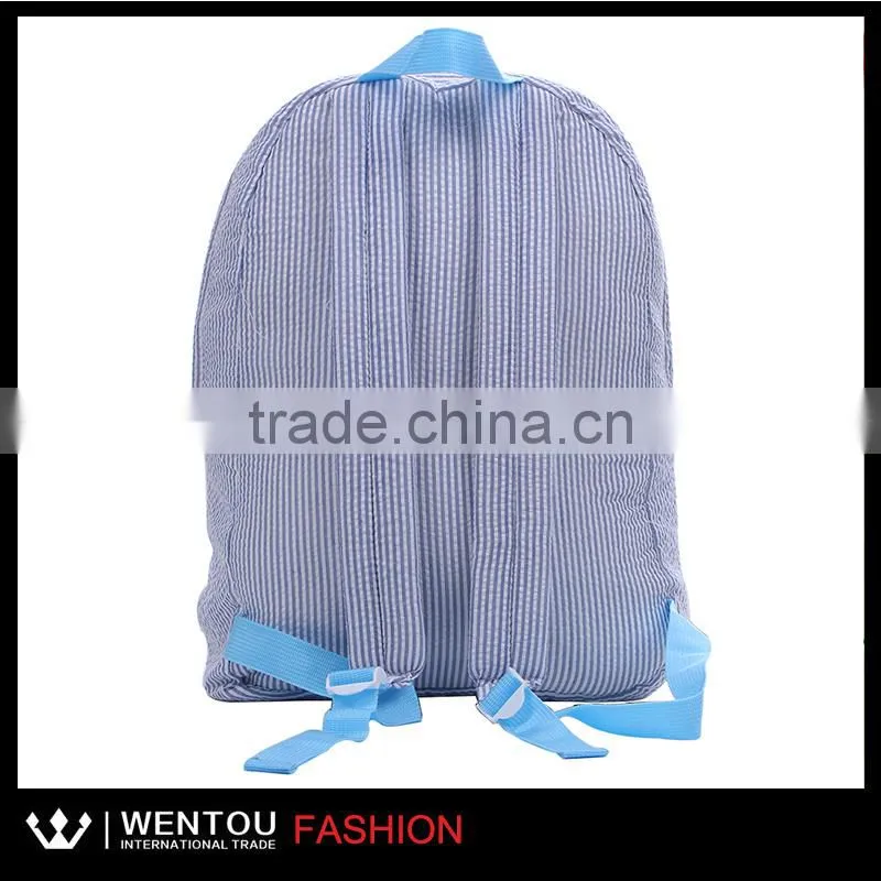 wholesale striped fashion toddler seersucker school bag
