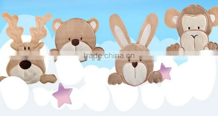 Wholesale Cartoon embroidered baby thick fleece blanket