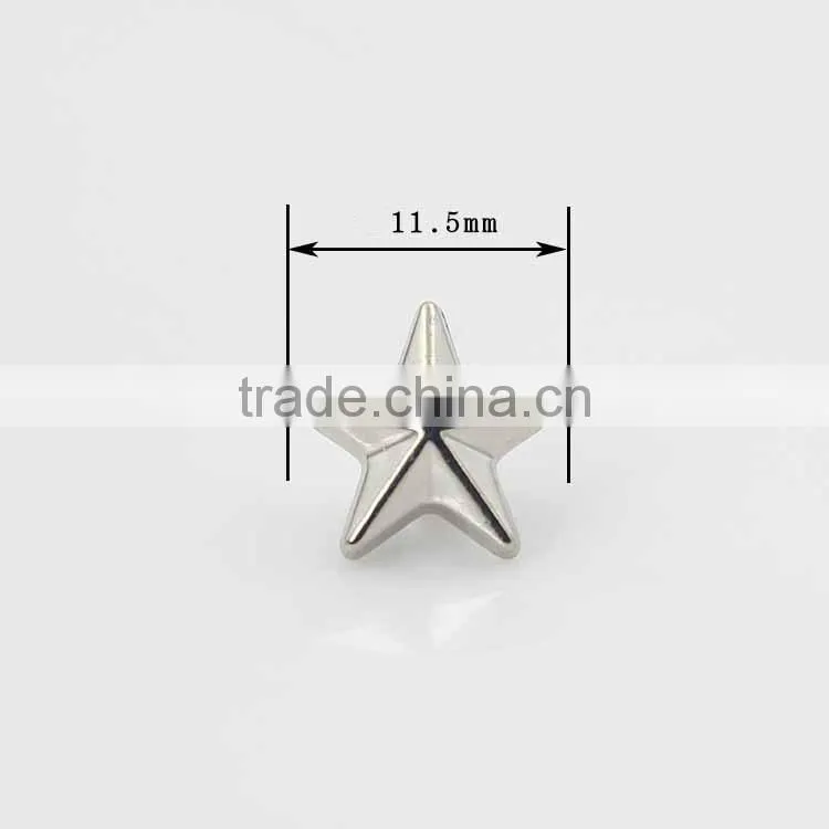 New Design Silver Golden 11.5mm Plastic Shank Buttons Star Shaped Button