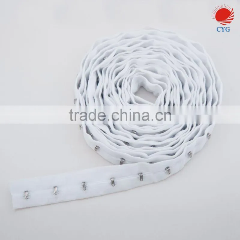Customized size Hook and Eye Tape, Hook and Eyes White Satin Ribbon Tape for Sewing Projuct