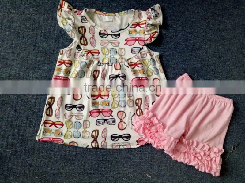 Wholesale Christmas Baby Clothes Girls Fall Boutique Children's Gift Style Outfits Ruffle Pants Clothing Set