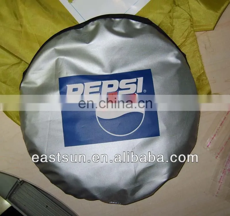 silver polyester foldable Car front sunshade