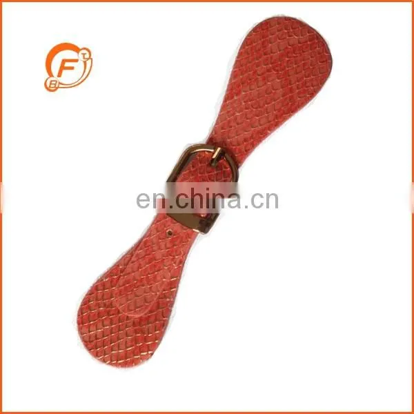 black color leather finishing toggle for coat