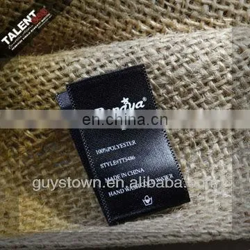 custom silkprinted brand logo ribbon printing label for apparel