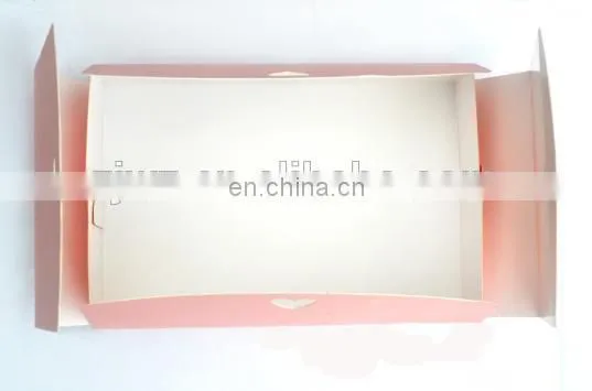 Folding pink color art paper & paper candy box with bottom insert