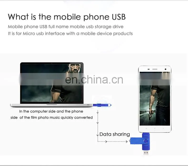 2019 new product China Shenzhen OTG usb flash drives,OTG usb for smartphone&PC 32GB 64GB flash drive usb