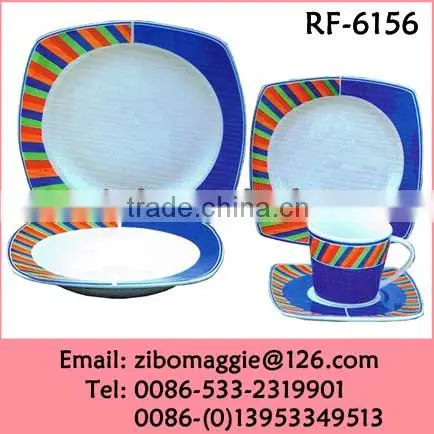Professional Cheap White Promotion Stoneware Dinnerware with Custom Design