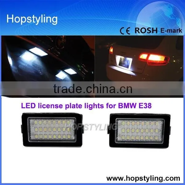 auto light china factory LED license plate lamp for BMW E38 license plate light canbus No error code