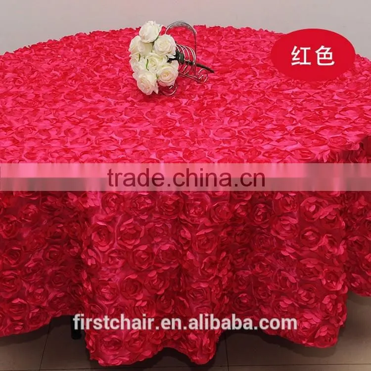 Wedding Decoration Red Rose Table Cloth HM-ZB62