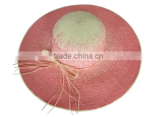 Summer Beach Sun Jazz Stingy Brim Cap Hat Ribbon Custom Straw Hat