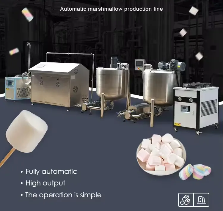 Small Scale Automatic Marshmallow Cotton Extruding Equipment Extruder Candy Machine MARSHMALLOW Production Line