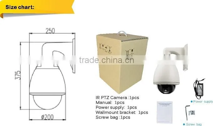 outdoor 1.3 Mpixels 960P Sony CMOS 27X zoom HD CVI camera high Speed Dome PTZ Camera