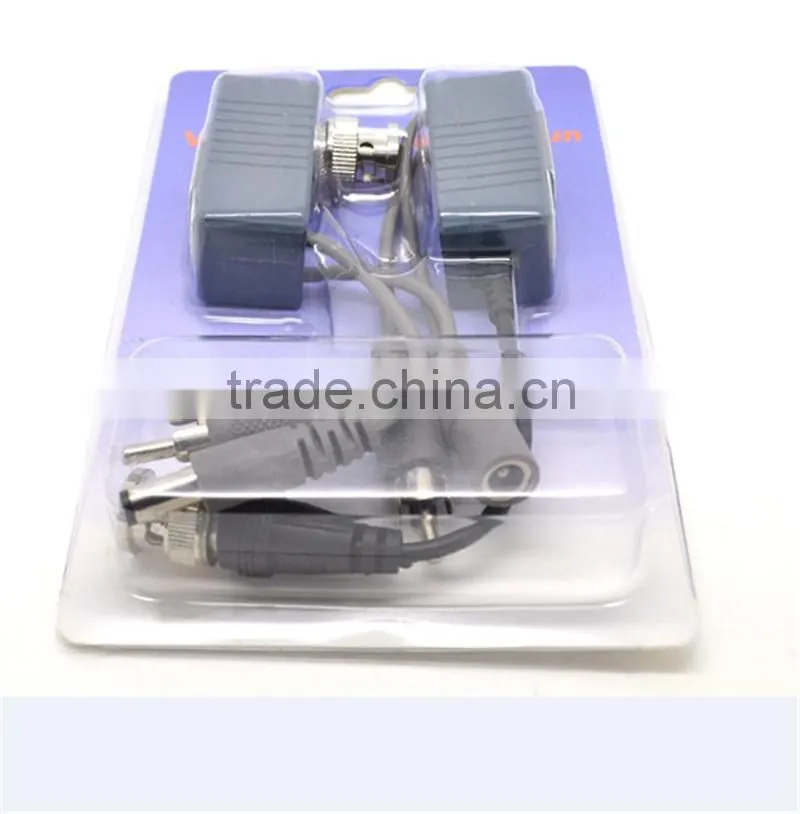 Mini Camera Video Balun BNC Connector CAT5 Coaxial CCTV UTP Extender Cable 12PCS