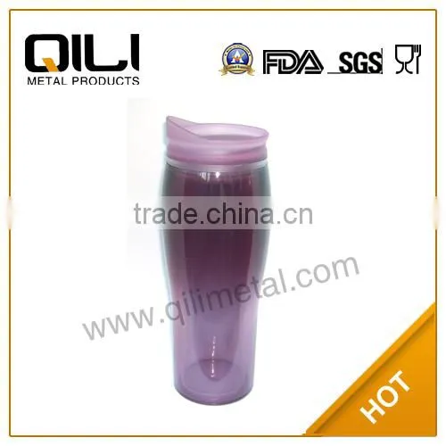 double wall plastic auto travel mug cups 14oz